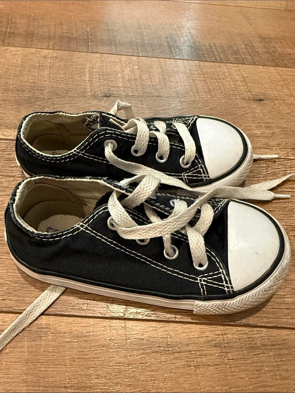 Converse Kids Black and White Low-Top Sneakers